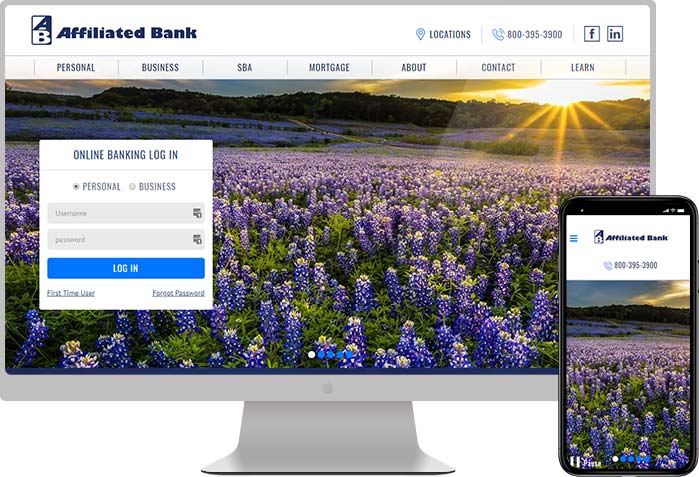 Affiliated Bank Website Affiliated Bank Website Design
