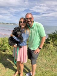 Allie with her husband and 6 month old puppy, Toby!