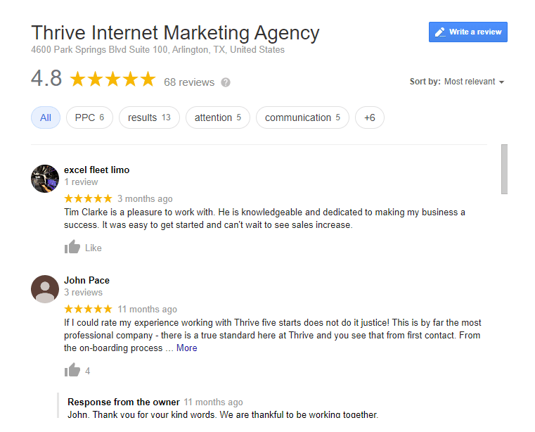 Thrive Reviews